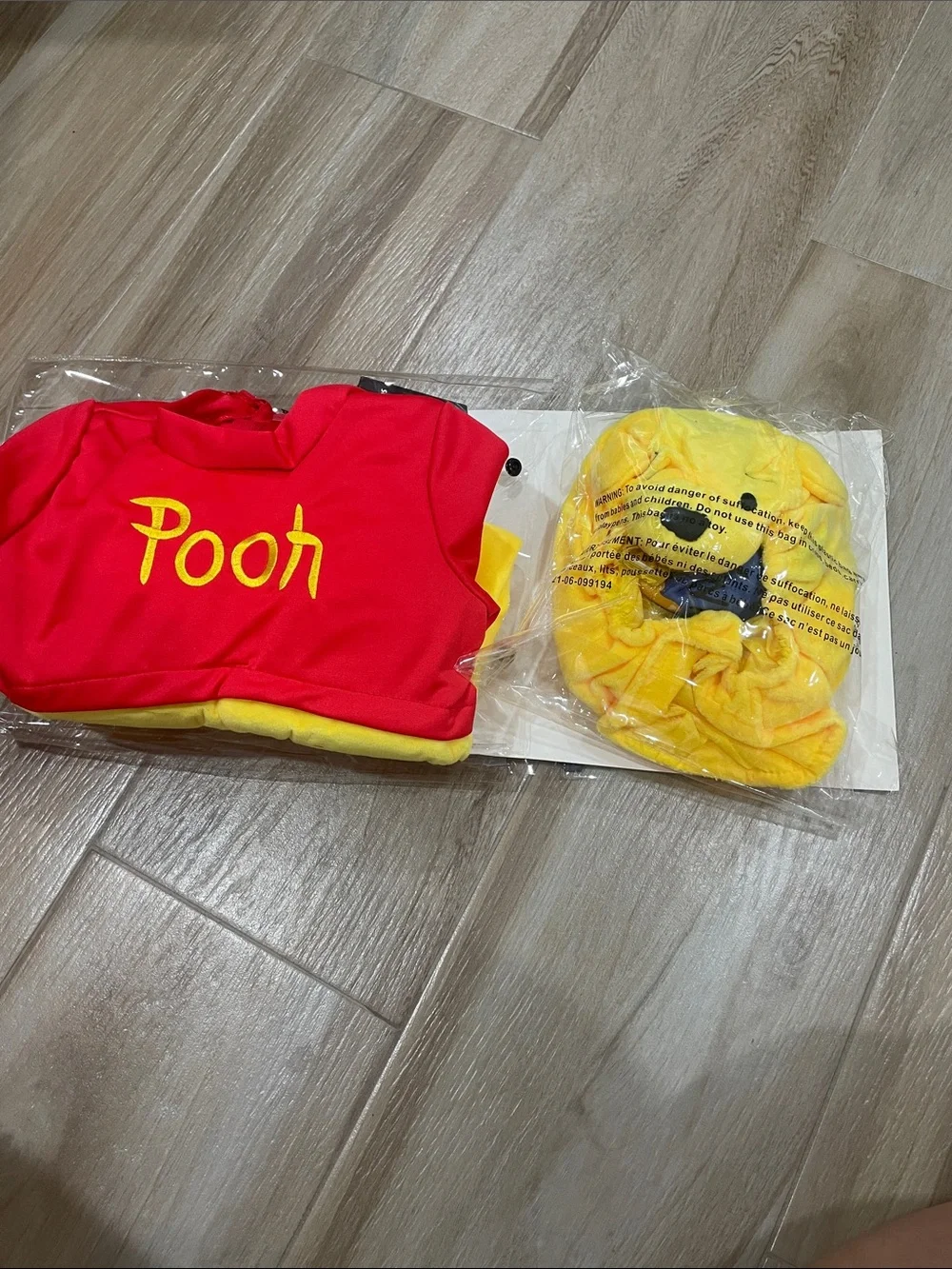Disney Baby Winnie the Pooh Infant Costume - Yellow & Red - Picture 2 of 3